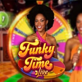 Official Live Casino logo: Funky Time by Evolution at NeonVegas Casino