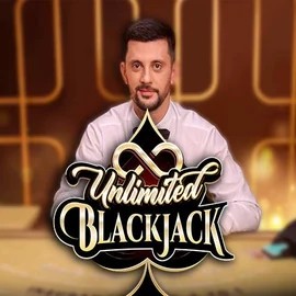 Unlimited Blackjack logo by Ezugi NeonVegas Casino